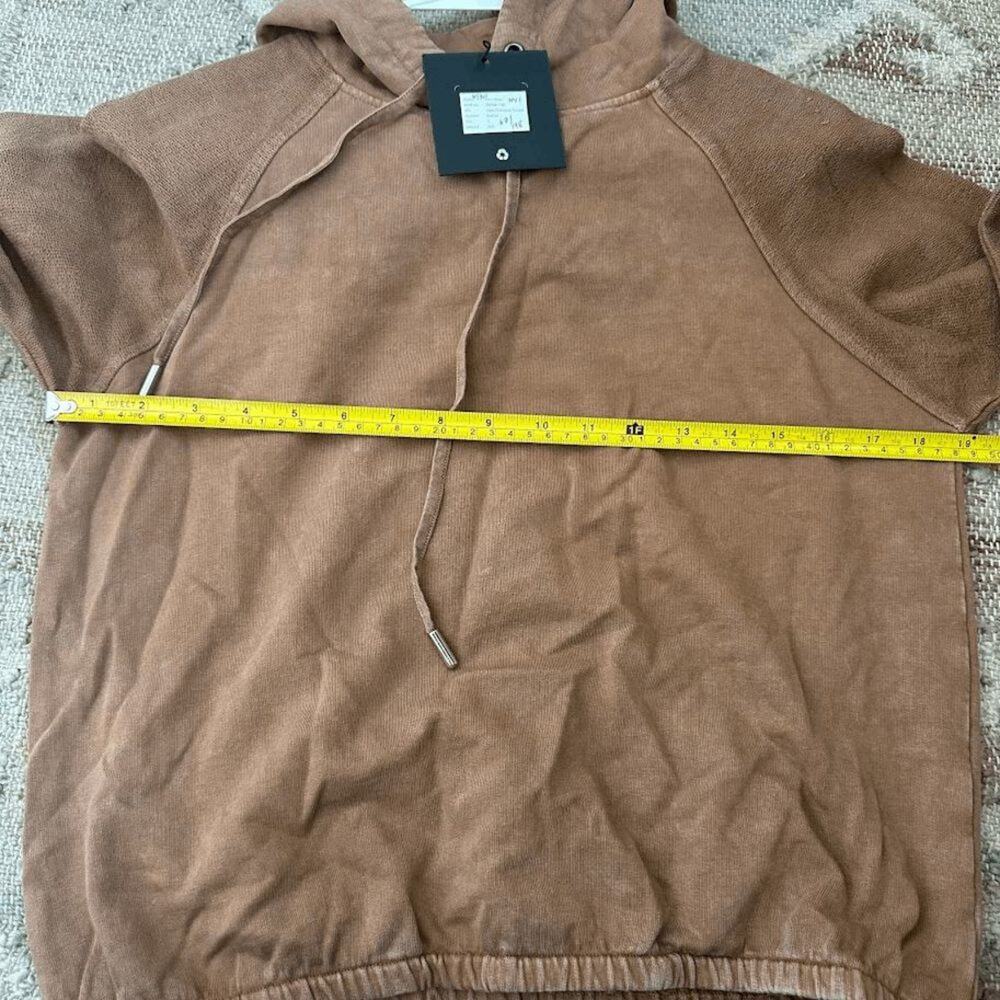 Joe’s Jeans Russet Brown Cropped Hoodie Size S NWT - Picture 9 of 10